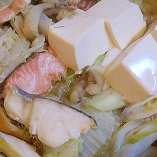 鮭と鱈の白菜鍋